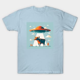 UFO Abducting a Cow T-Shirt